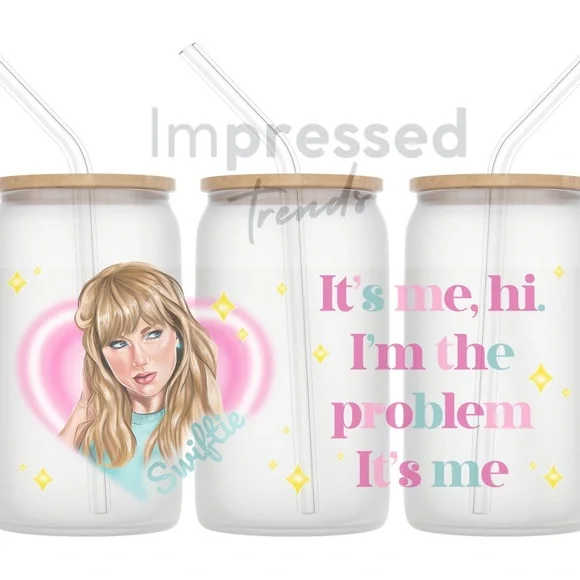 Taylor Swift Glass Can - Picture 1 of 2